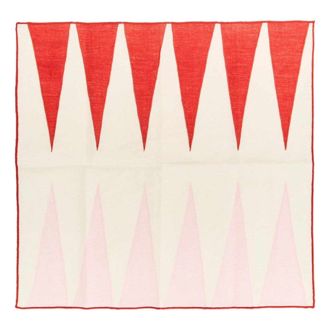 Misette Backgammon Linen Napkins, Set of 4, Red | Chairish