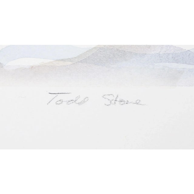 A gorgeous lithograph by the American artist Todd Stone from 1981 that is titled "Shift III". The lithograph is signed and...