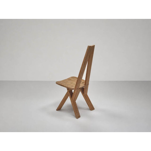 Model S45 Chlacc Wood Chair by Pierre Chapo, 1979 For Sale - Image 3 of 18