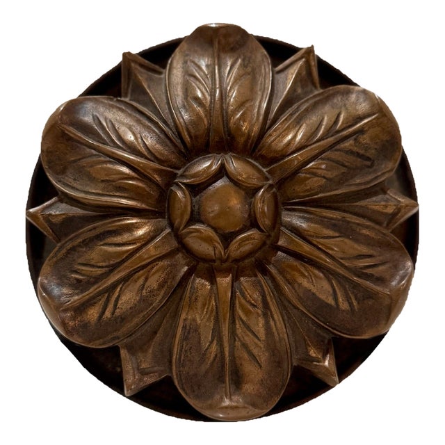 Midcentury Cast Bronze Rosette by Sheldow Mfg. Co. — Model R-1-P Architectural Finial For Sale