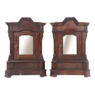 Wall Units with Door and Drawer, Italy, Early 20th Century, Set of 2 For Sale