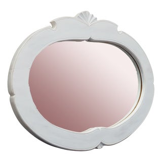 Danish Mirror in Pine Frame, 1960s For Sale