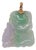 Carved Lavender & Green Jade 18k Pendant For Sale