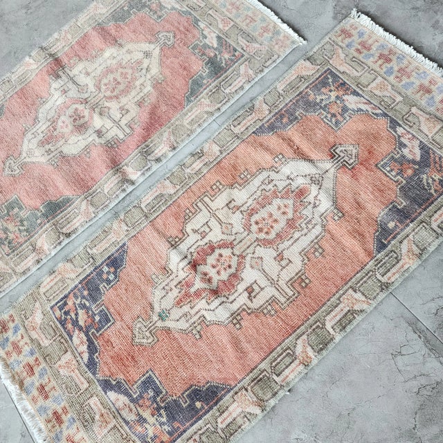 1960s Turkish Oriental Matching Runner in Muted Colors - a Pair For Sale - Image 4 of 10