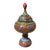 Vintage Hand Painted Openwork Copper Urn For Sale
