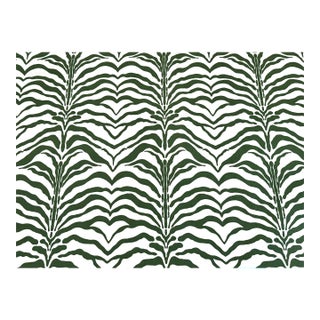 Green Rose Cumming Zebrine Fabric - 3 Yards For Sale