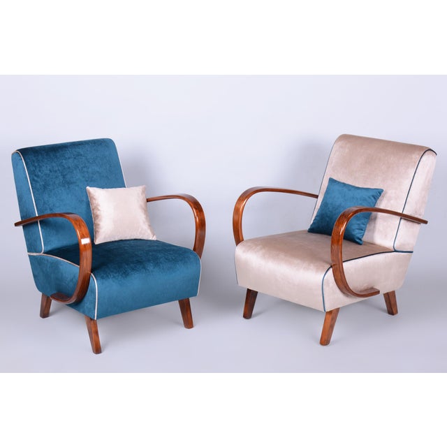 Chair model c - also known as "canadian" this pair of art deco armchairs dates back to the mid-20th century and was...