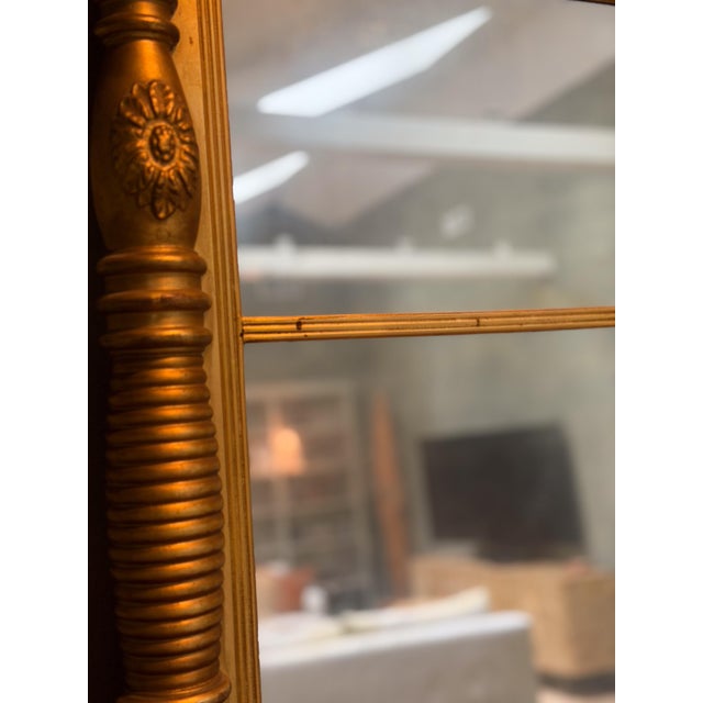 Campaign 19th Century Antique Giltwood Mirror For Sale - Image 3 of 6