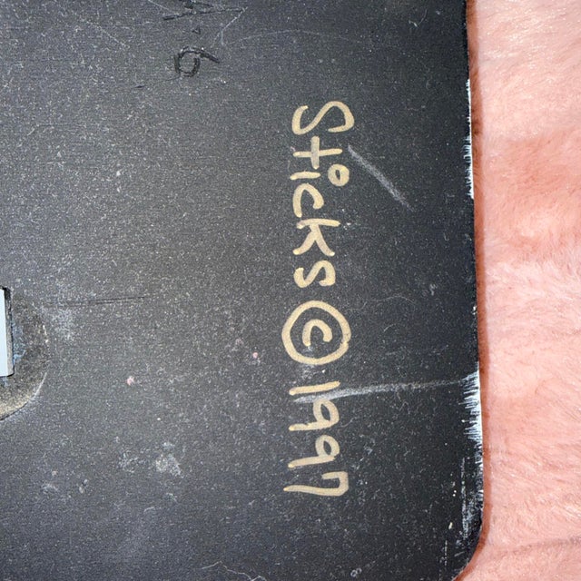 Beautiful Painted Artisan Mirror by Sticks by Sarah Grant, 1997, "You Are a Star" For Sale - Image 11 of 12