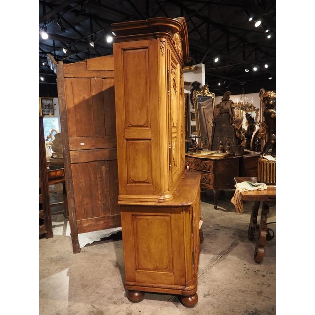 Early 18th Century French Oak Buffet Deux Corps From Colmar, Alsace For Sale - Image 9 of 13