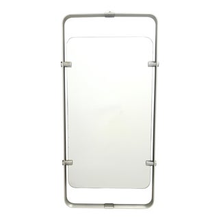 Rectangular Wall Mirror with Silver Glazed Metal Frame, Italy, 1970s For Sale