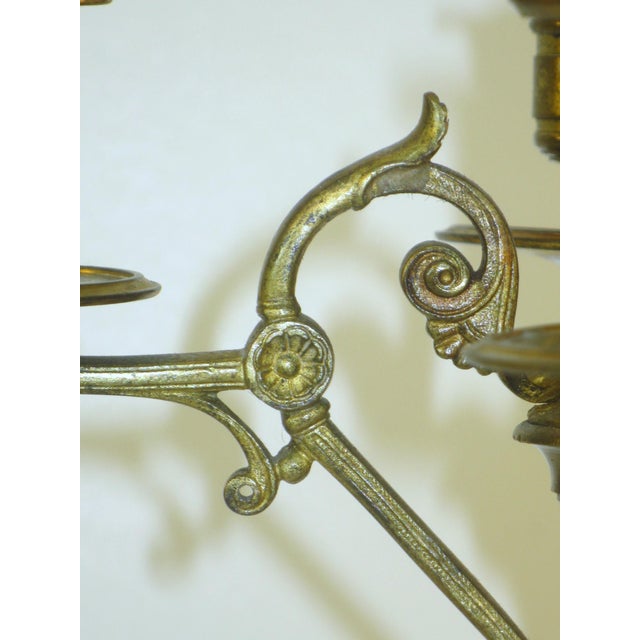 Antique Bronze Candelabras Neoclassical French Urn Grand Tour, Greek Kye 5-Light Candlesticks For Sale - Image 9 of 18