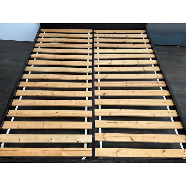Queen Size West Elm Low Cut Out Bedframe For Sale - Image 10 of 12