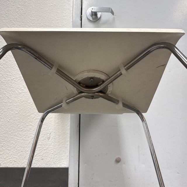 White Modern Molded Plywood Side Chairs, Pair For Sale - Image 8 of 12