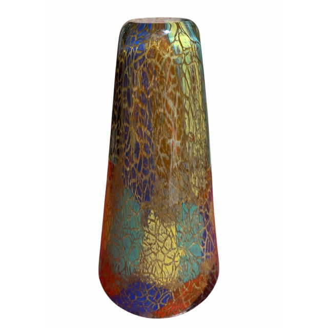 Murano Mid Century Modern Murano Italian Art Glass Vase For Sale - Image 4 of 5