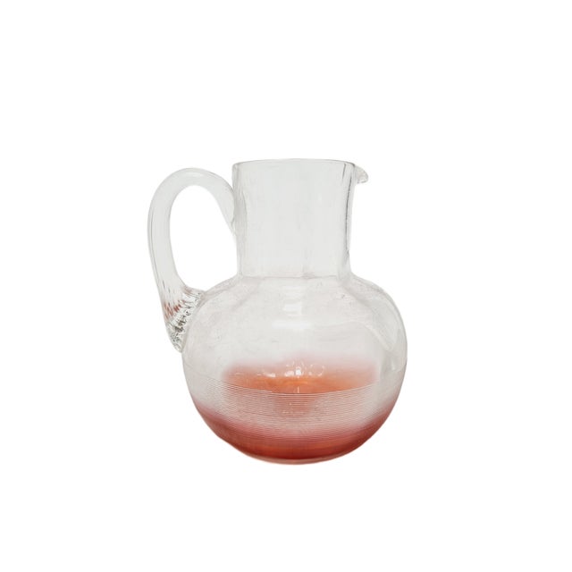 Art Nouveau Cranberry Glass Jug, United Kingdom, 1900s For Sale - Image 5 of 10