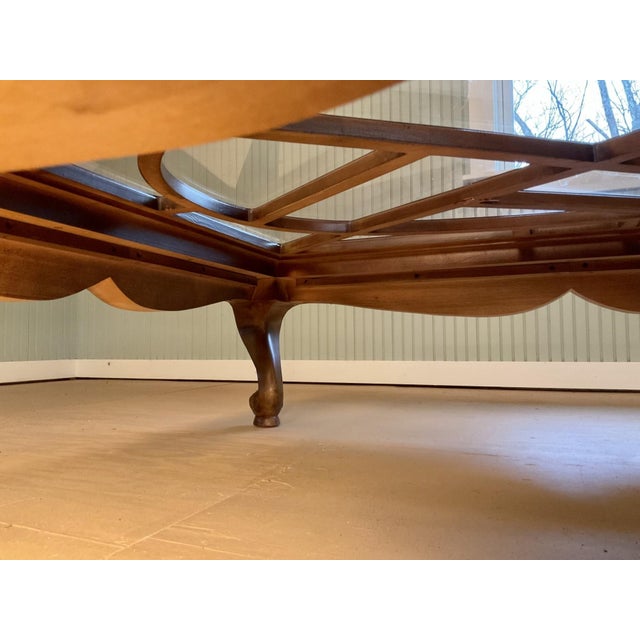 Vintage Rectangular Mahogany and Glass Top Coffee Table For Sale - Image 9 of 9