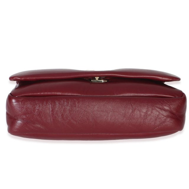 1960s Red Lambskin GG Milano Small Top Handle Shoulder Bag For Sale - Image 5 of 8
