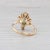 2010s 0.47ctw Pear Emerald Diamond Halo Ring 18k Yellow Gold Size 5 For Sale - Image 5 of 7