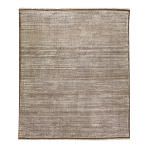 Brown Modern Moroccan Style Handmade Wool Rug With Subtle Pattern