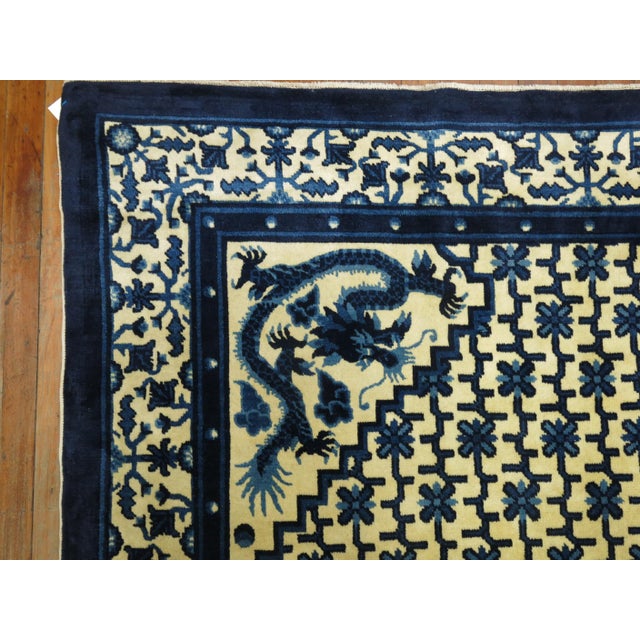 Late 20th Century Chinese Dragon Peking Rug - 5' x 8' For Sale - Image 4 of 6
