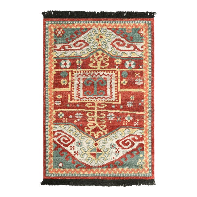 Rug & Kilim Classic Oriental Rug with Polychromatic Geometric Patterns For Sale