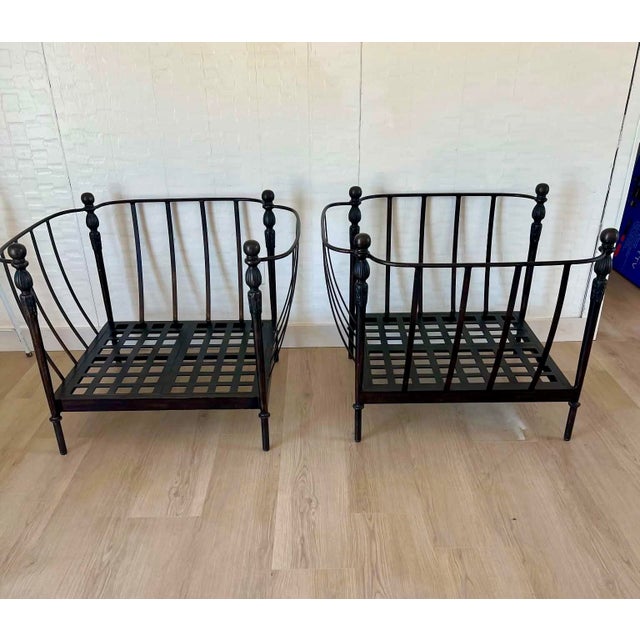 Michael Taylor Designs Outdoor Montecito Club Chairs, 2 pieces, Attributed For Sale - Image 9 of 11