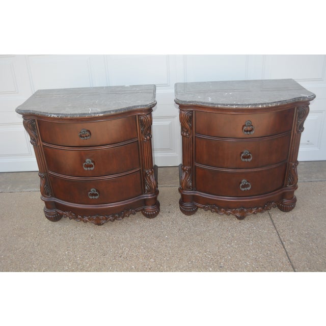 1980s Collezione Europa Cherry Nightstands a Pair Chairish