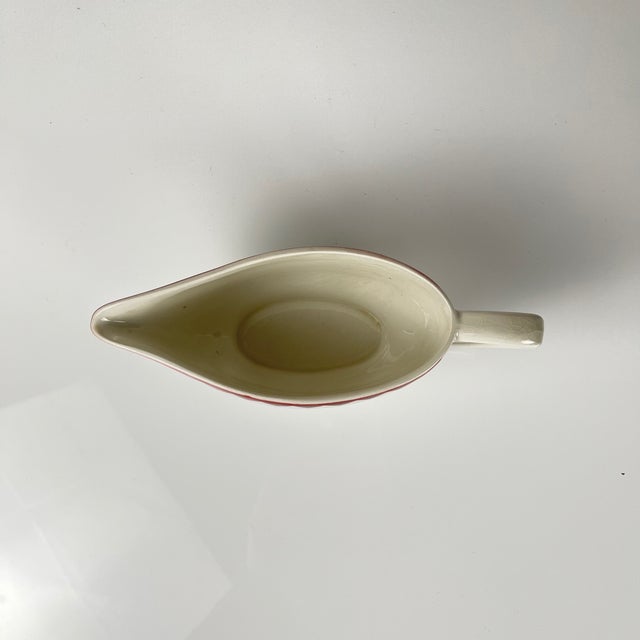 Mid-Century Modern Oeillet Sauceboat from Sarreguemines, 1920 For Sale - Image 3 of 9