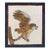 Creams and Gold, Tan Antique American Hooked Rug With a Bald Eagle on a Tree 2'7"x3'1" For Sale