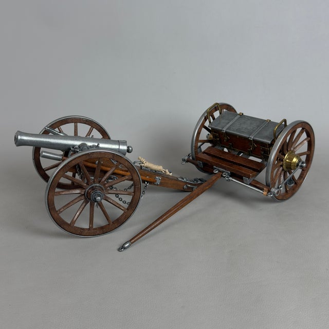 Model Cannon Military Artillery in Wood and Metal For Sale - Image 6 of 11