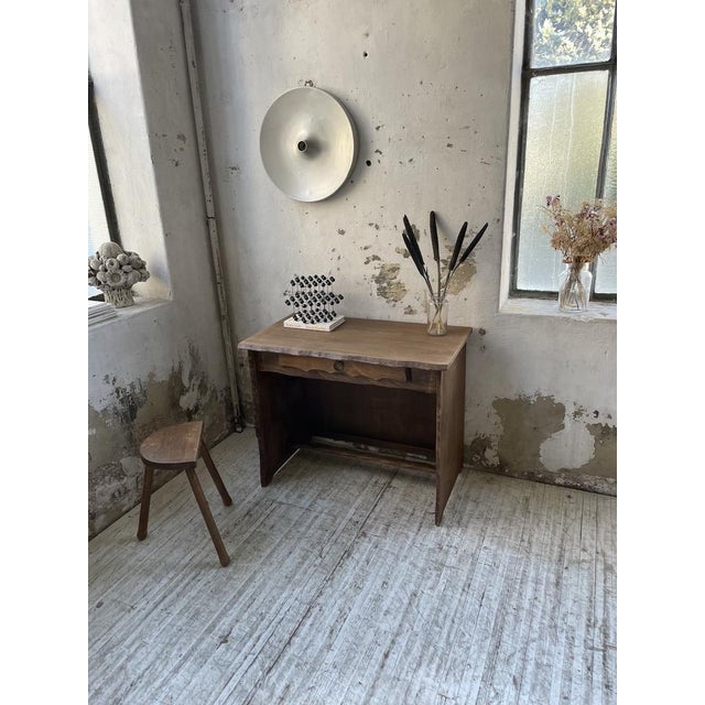 Aranjou Brutalist Desk in Elm, 1970s For Sale - Image 15 of 18