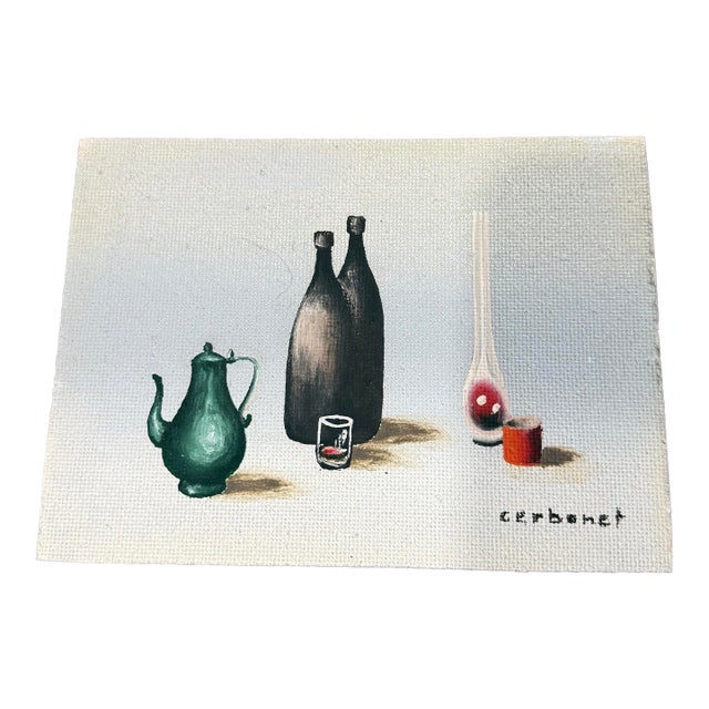 Oil Painting on Board Cerbonet Signed 1950s For Sale