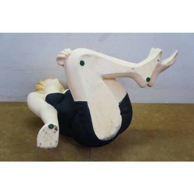 Emily Kaufman "Nya" Resin Blonde Woman Cocktail Dress Art Sculpture Statue 23" For Sale - Image 13 of 14