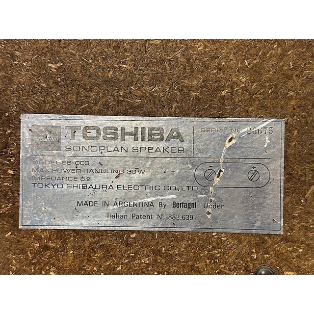 Blue Vintage SS003 Thosiba Sonoplan Hifi-Boxes from Bertagni, 1970s, Set of 2 For Sale - Image 8 of 16