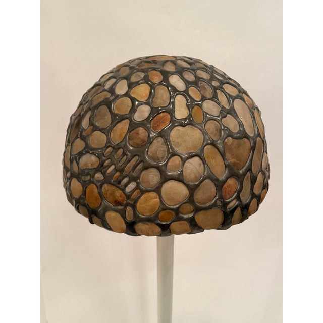Mid-Century Modern Midcentury Modern Floor Lamp With Stone Agate & Cement Shade For Sale - Image 3 of 8