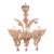 Pink Murano Glass Venetian Style Chandelier For Sale