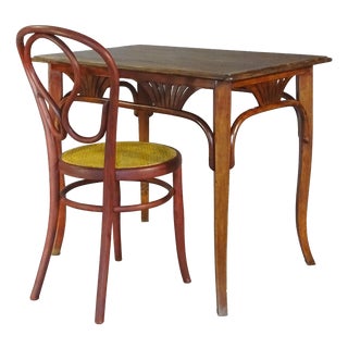 No. 8122 Table with Oak Top By Michael Thonet for Gebrüder Thonet, 1910 For Sale