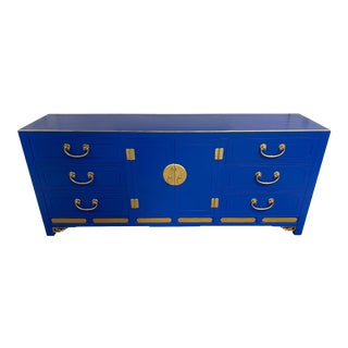 White Furniture Company Nine Drawer Dresser Blue For Sale