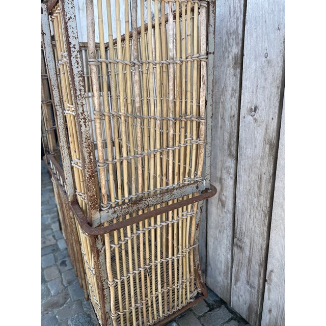 Antique Bamboo and Iron Cart, 1950s For Sale - Image 12 of 16