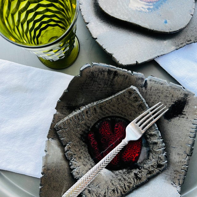 Ceramic Large Accent Plate by Rick Van Dyke, I For Sale - Image 7 of 8