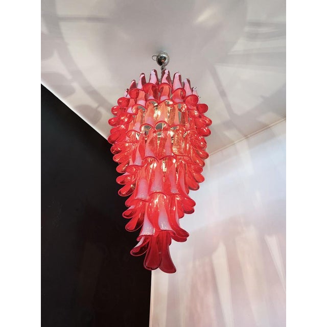 Large Italian Murano Glass Spiral Chandelier, 1990s For Sale - Image 6 of 18