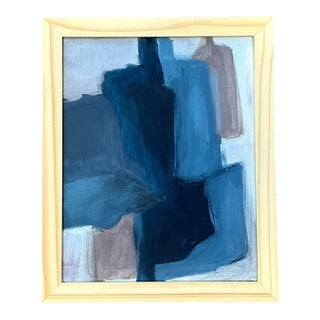 Vintage Original Abstract Oil on Canvas For Sale