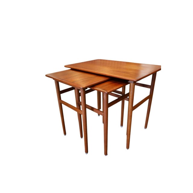 1970s Vintage Danish Nesting Tables, 1960s, Set of 3 For Sale - Image 5 of 16