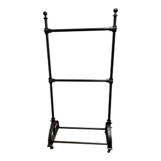 Cast Iron French Industrial Clothing Rack Restoration Hardware For Sale
