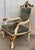 Pair of Venetian Hand Painted Armchairs in White Antique Painting and Giltwood For Sale - Image 17 of 18