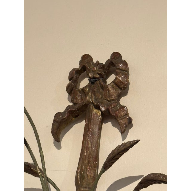 Pair of 19th Century Italian Giltwood Wheat Sconces For Sale In Dallas - Image 6 of 7