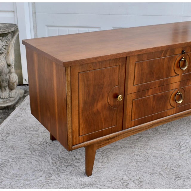 Brown Vintage Lane MCM Walnut Cedar Chest on Legs For Sale - Image 8 of 15