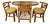 Vintage Honeymoon Coastal Bamboo & Rattan Oval Glass Dining Set With Two Chairs For Sale