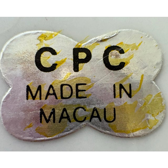 Rose Vintage Chinese Famille Rose Geisha Decorative Embossed Plate For Sale - Image 8 of 9